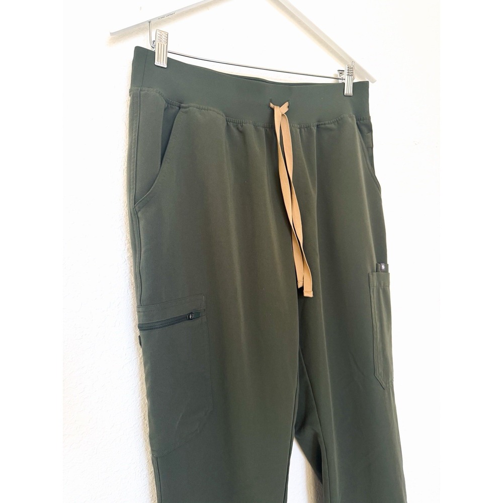 FIGS Yola High Rise Scrub Pants L Moss Healthcare Worker Apparel Medical Dental - Picture 3 of 16